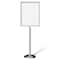Montour Line Sign Frame Floor Standing 22 x 28 in. V Polished Stainless Steel FS200-2228-V-PS - alternate 1